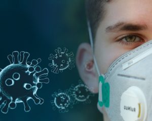 covid virus person mask