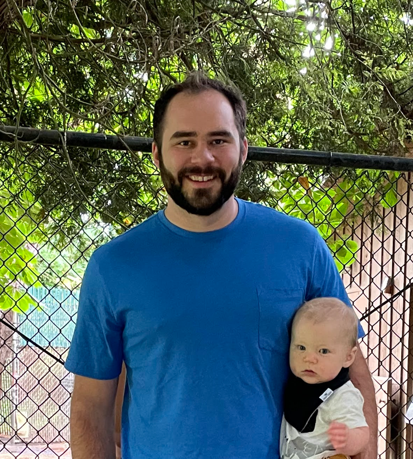 Caleb with son USC Center for Artificial Intelligence in Society